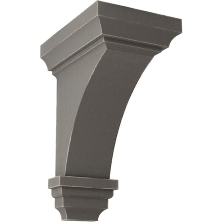 Ekena Millwork 4"W x 4 3/4"D x 8"H Small Jefferson Wood Vintage Decor Corbel, Reclaimed Grey CORWD04X04X08JEGY